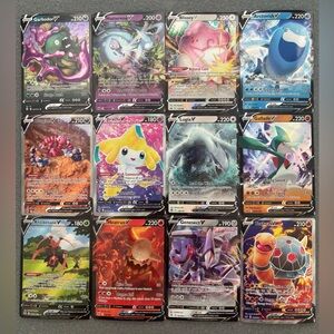 Official Pokemon TCG 12 Card Lot of Ultra Rare, Full Art V Cards Near Mint RAW